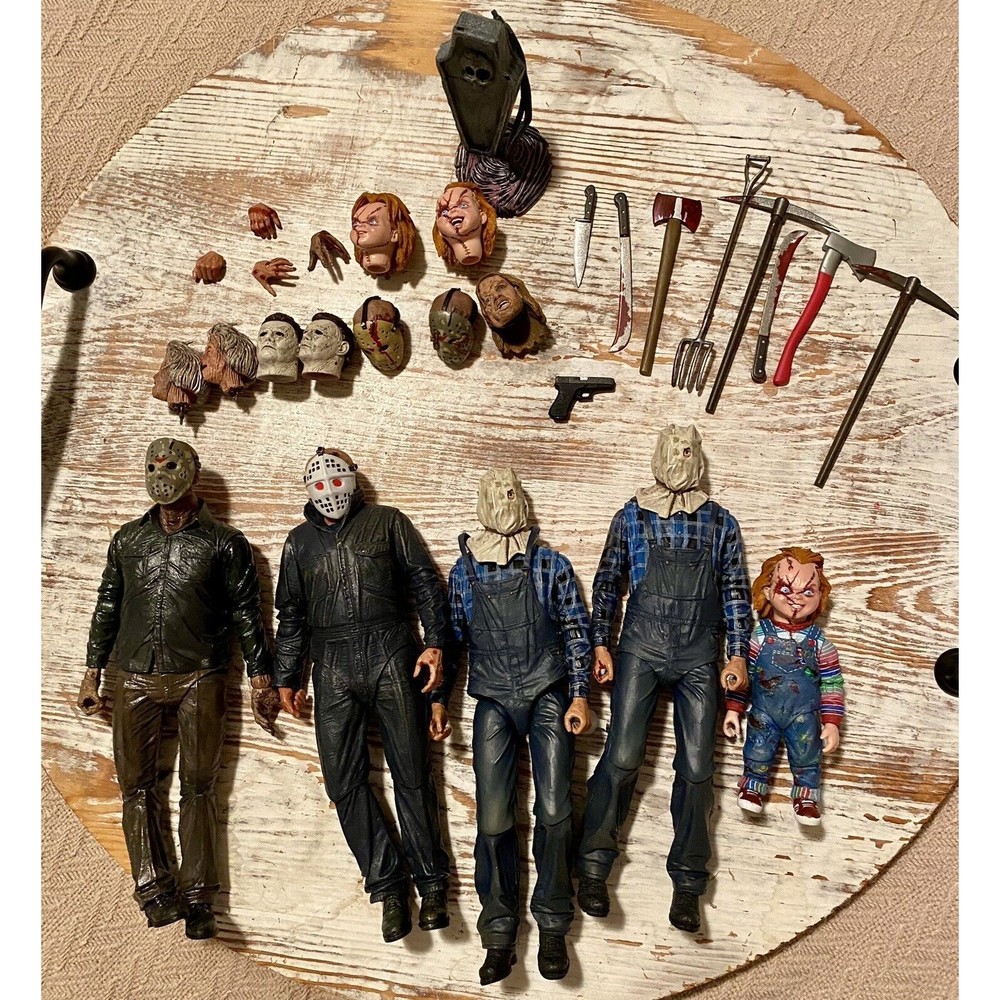 NECA  & Halloween 2 Michael Myers , 2 Friday 13th, 1 Chunky Doll & More Lot